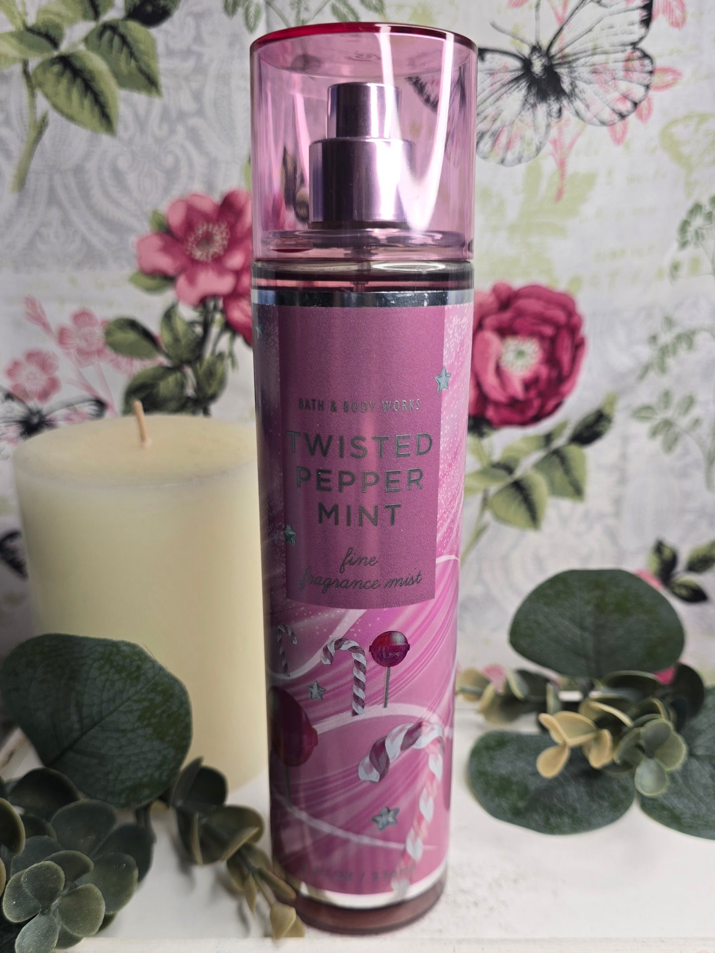 New Bath and Body Works Twisted Peppermint Body Mist, Body Spray 8 oz