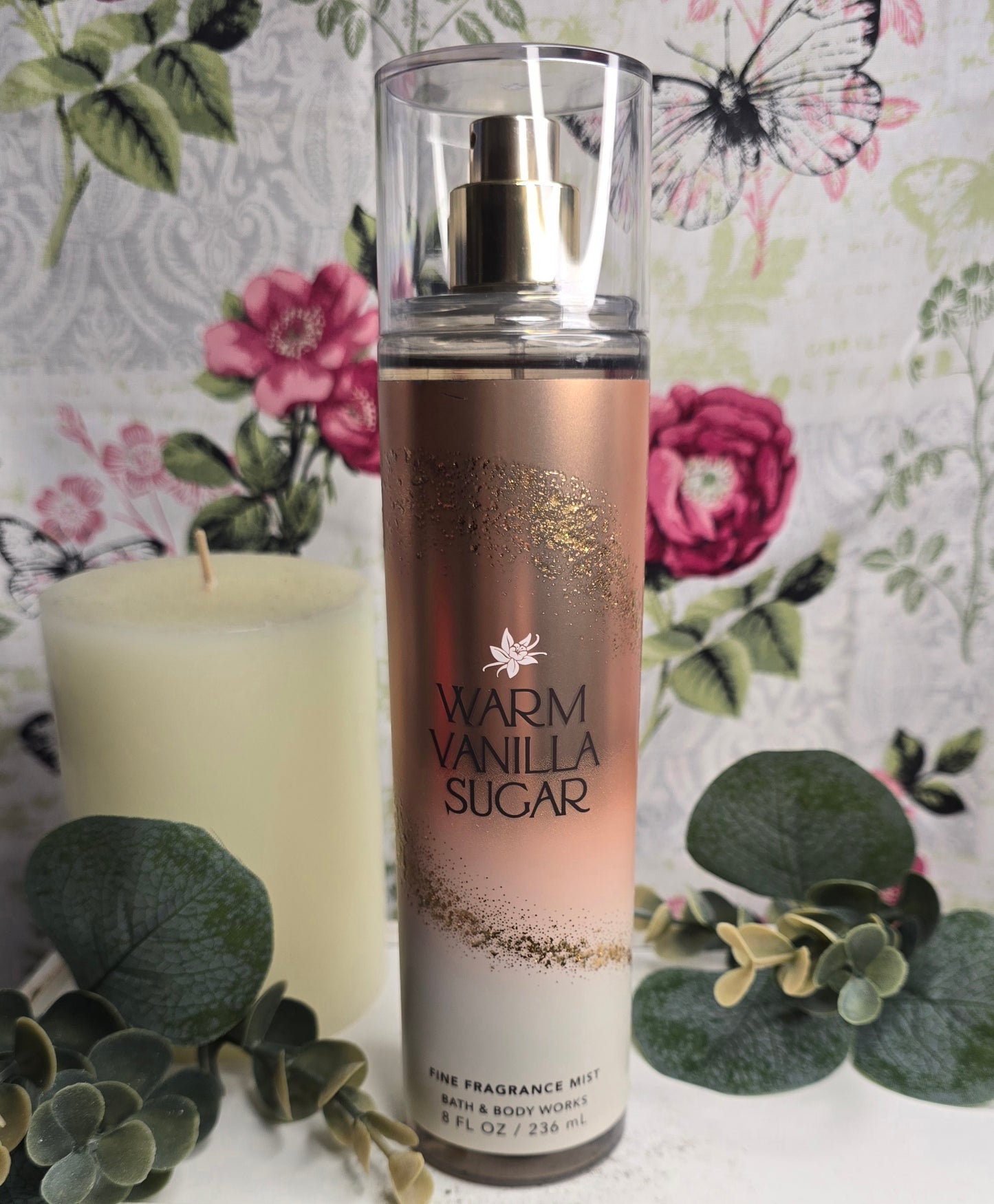New Bath and Body Works Warm Vanilla Sugar Fine Fragrance Body Mist, Body Spray 8 oz