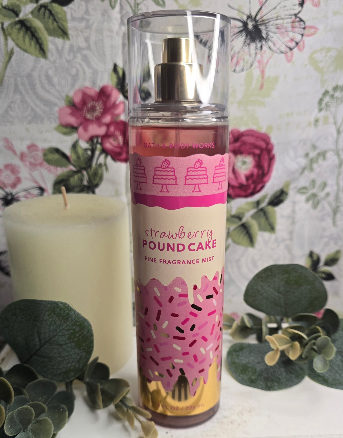 New Bath and Body Works Strawberry Poundcake Fine Fragrance Body Mist, Body Spray