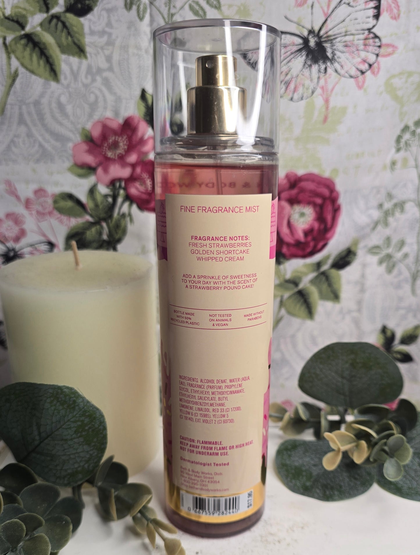 New Bath and Body Works Strawberry Poundcake Fine Fragrance Body Mist, Body Spray