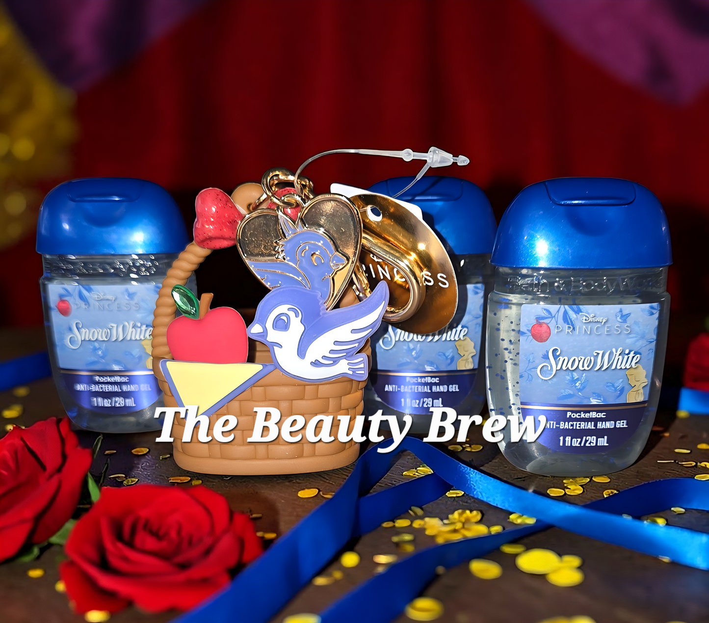 Bath & Body Works Disney Princess Snow White Pocketbac Holder & 3 Sanitizers