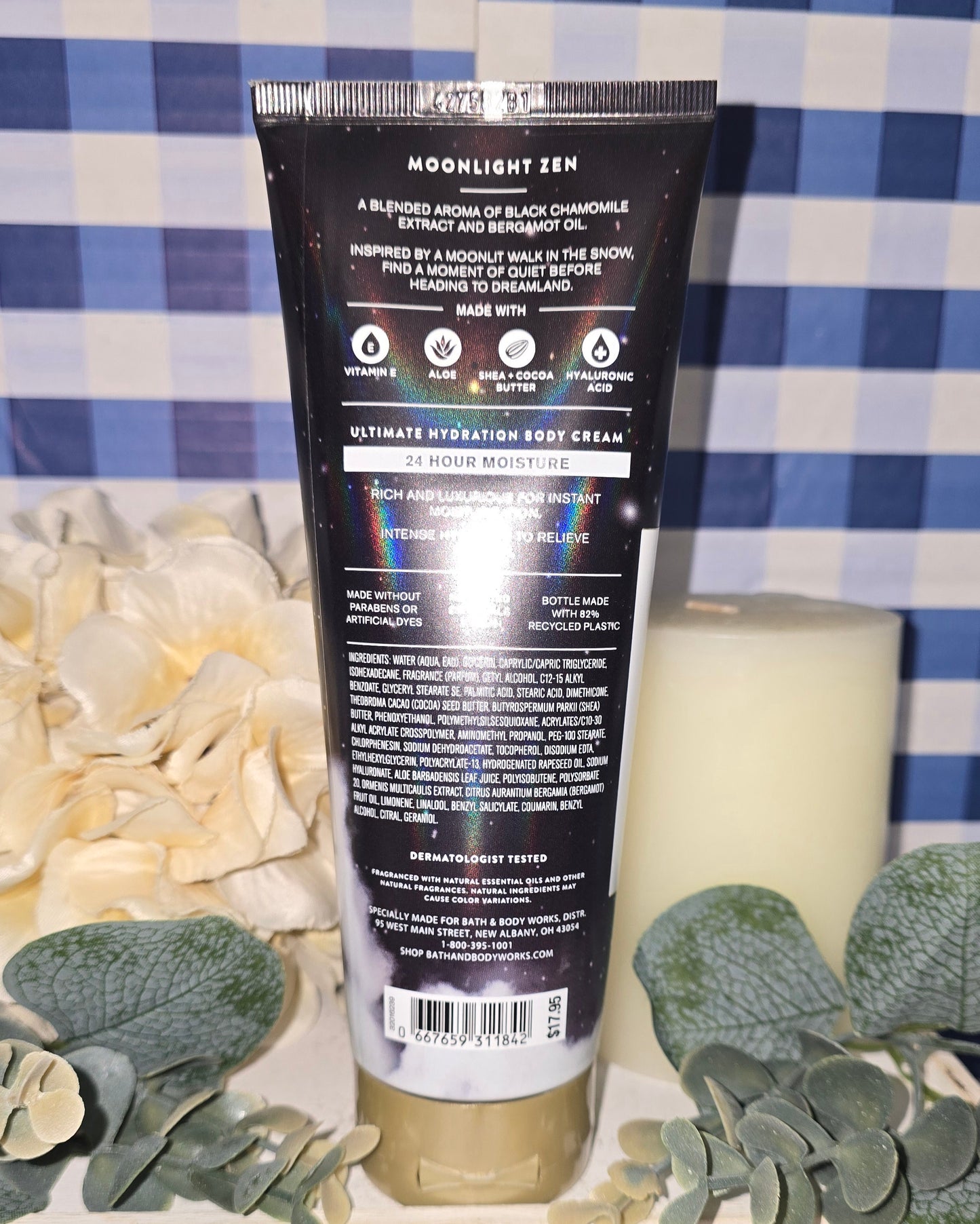 New Bath & Body Works Aroma Moonlight Zen Black Chamomile Ultimate Hydration Body Cream 8 fl oz