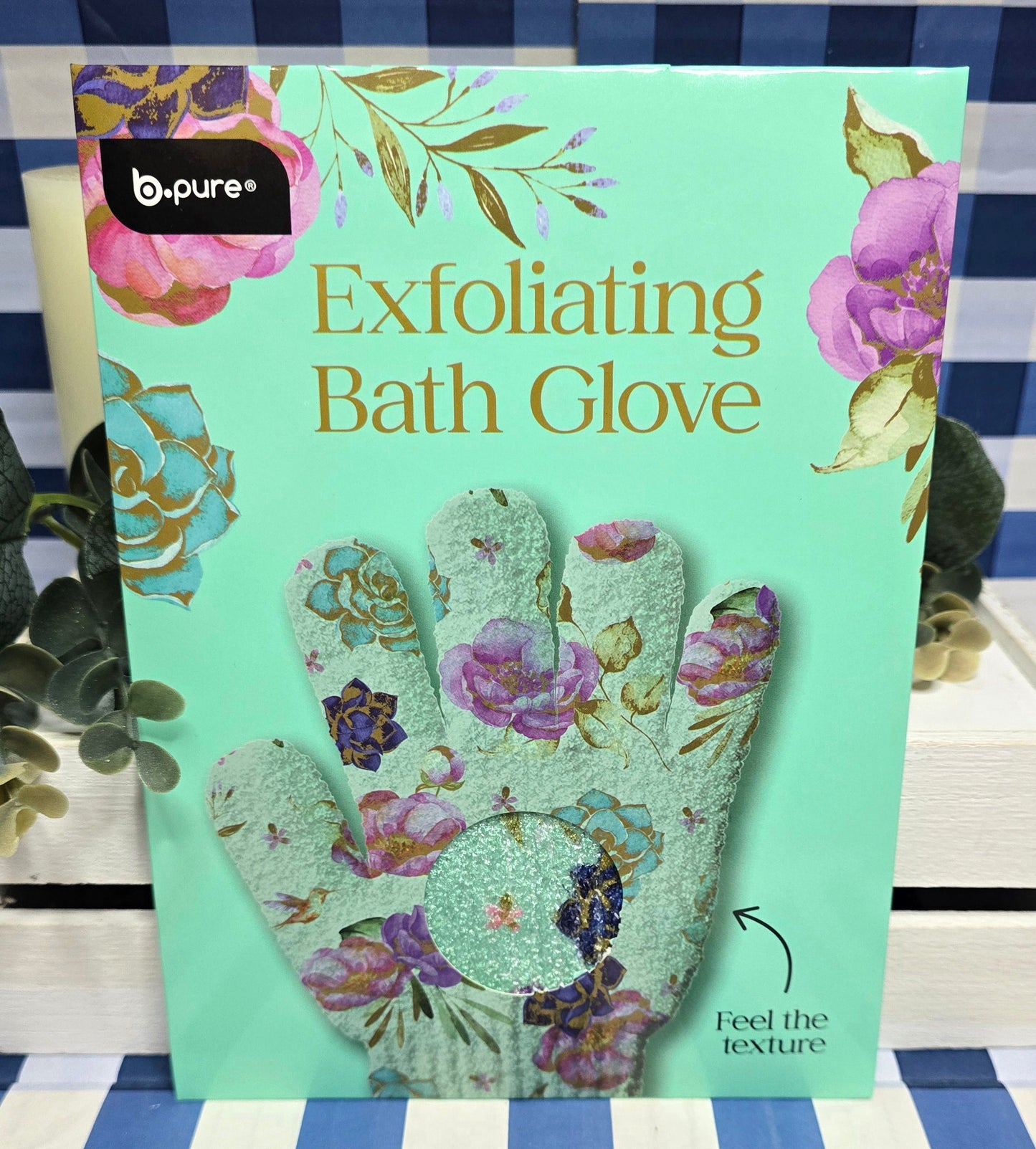 New Spring Floral Exfoliating Bath Glove