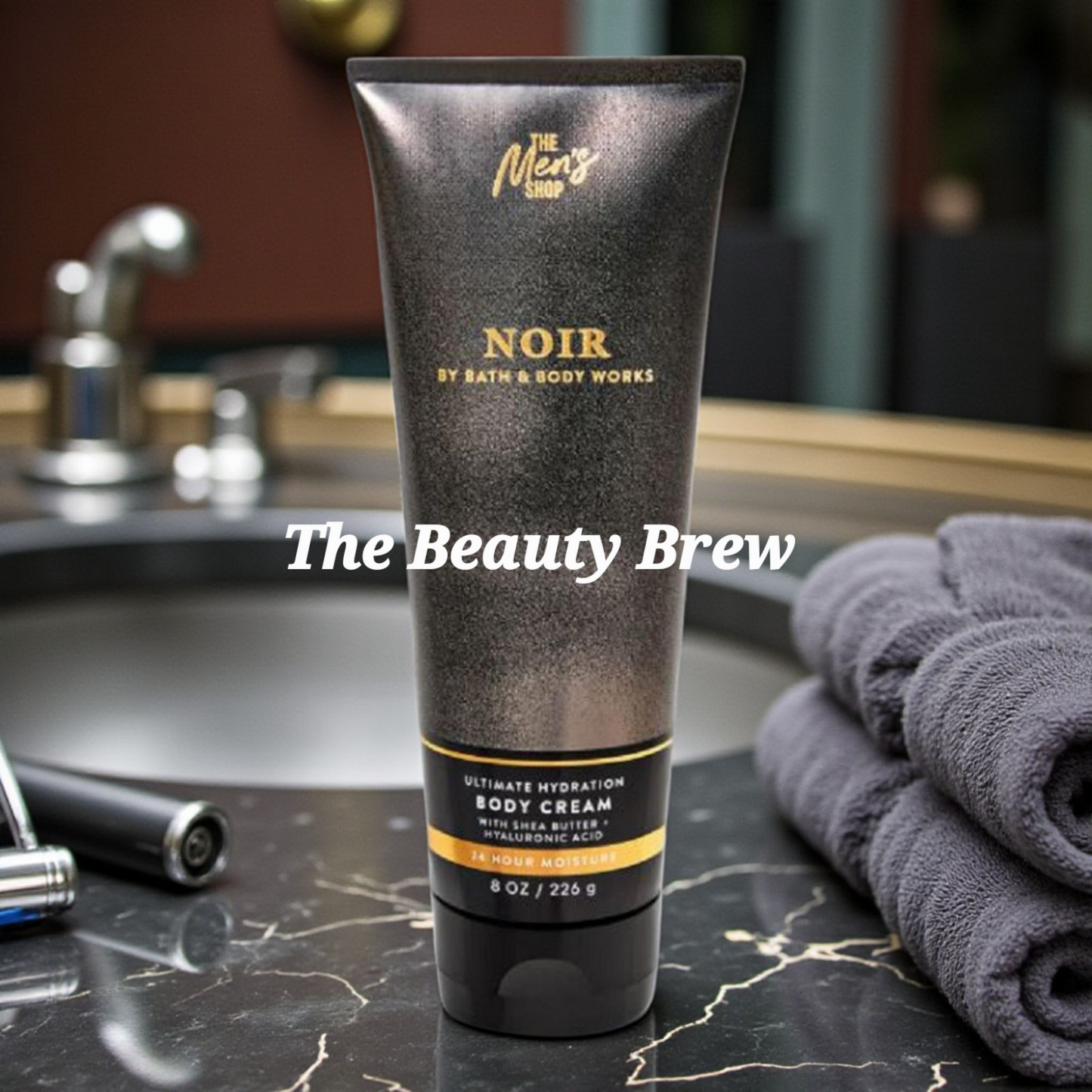 New Bath and Body Works Men's Collection Noir Ultimate Hydration Body Cream 8 oz