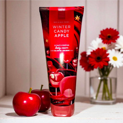 New Bath and Body Works Winter Candy Apple Ultimate Hydration Body Cream 8 fl oz.