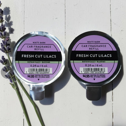 Bath And Body, White Barn's (2) Fresh Cut Lilacs Scentportables Fragrance Car Refill