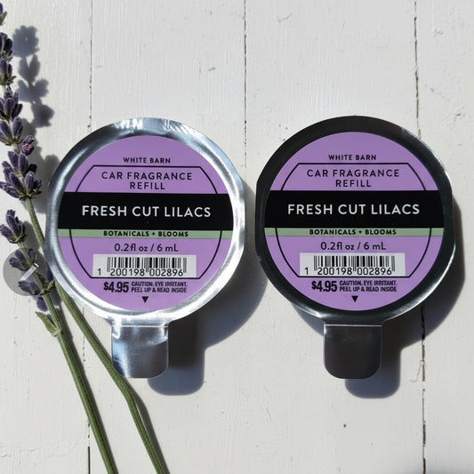 Bath And Body, White Barn's (2) Fresh Cut Lilacs Scentportables Fragrance Car Refill