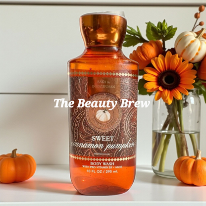 New Bath and Body Works Sweet Cinnamon Pumpkin Body Wash, Shower Gel 10 oz