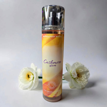 New Bath and Body Works Cashmere Glow Fine Fragrance Body Mist Body Spray 8 oz