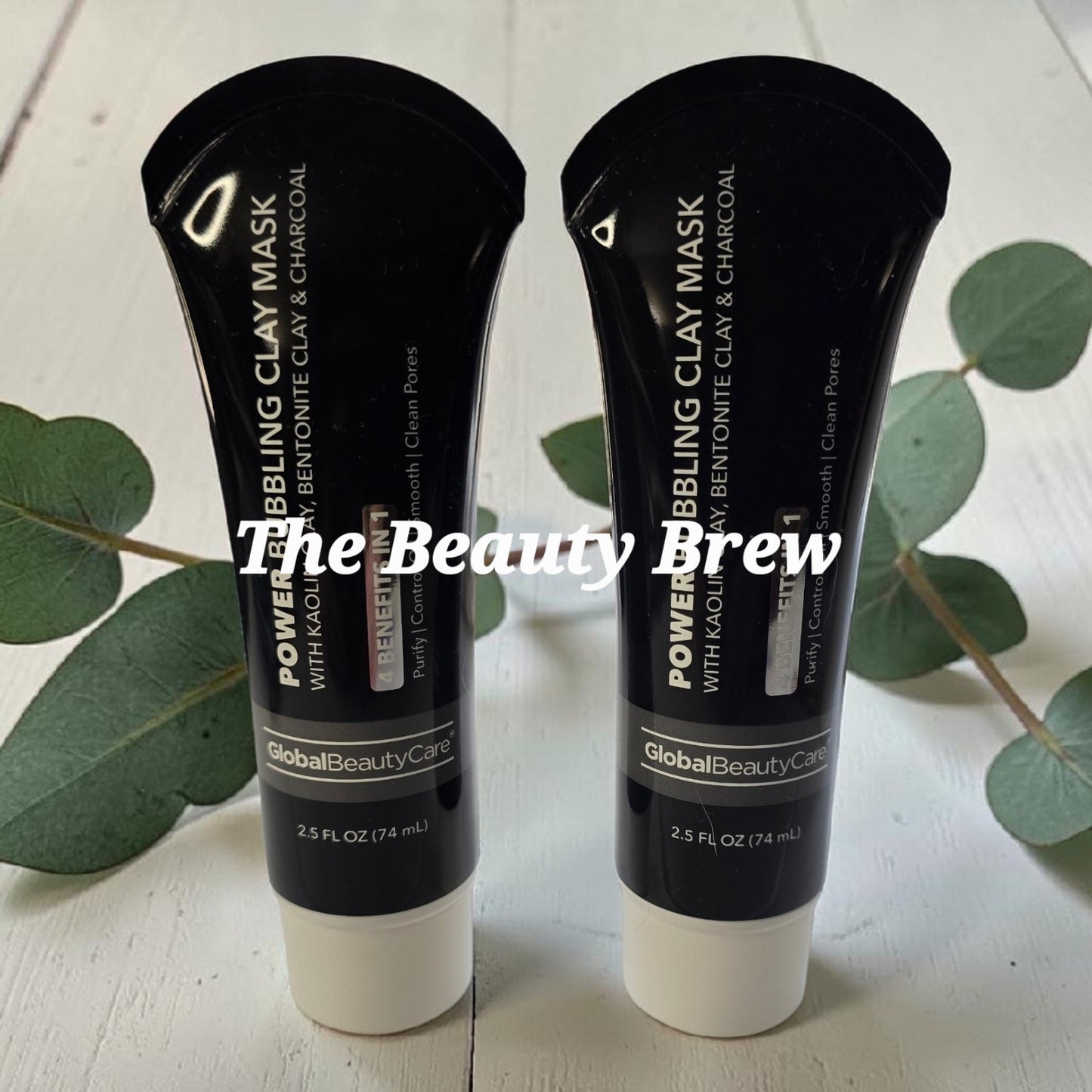 New 2 PC POWER Bubbling Clay Mask - Purifies, Controls Oil, Smooths, Cleansing Pores