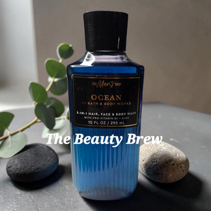 New Bath and Body Works Men's Collection Ocean 3-In-1 Hair, Face and Body Wash
