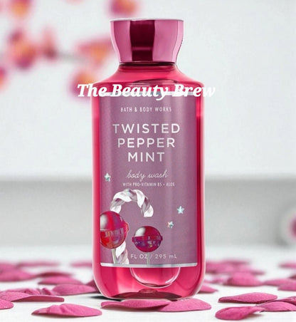 New Bath and Body Works Twisted Peppermint Body Wash, Shower Gel 10 fl oz