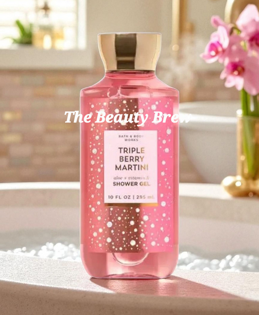 New Bath and Body Works Triple Berry Martini Aloe and Vitamin E Shower Gel, Body Wash