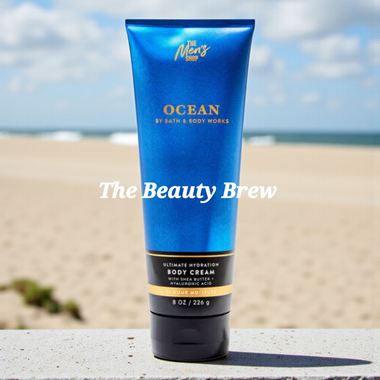 New Bath and Body Works Men's Collection Ocean Ultimate Hydration Body Cream 8 oz.