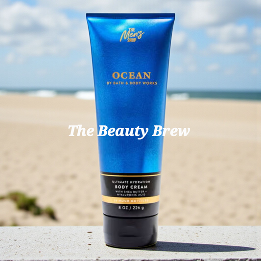 New Bath and Body Works Men's Collection Ocean Ultimate Hydration Body Cream 8 oz.