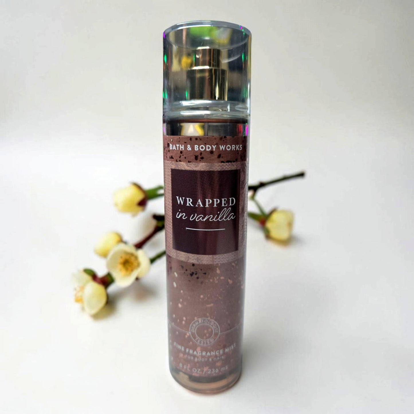 New Bath and Body Works Wrapped In Vanilla Fine Fragrance Body Mist, Body Spray 8 oz