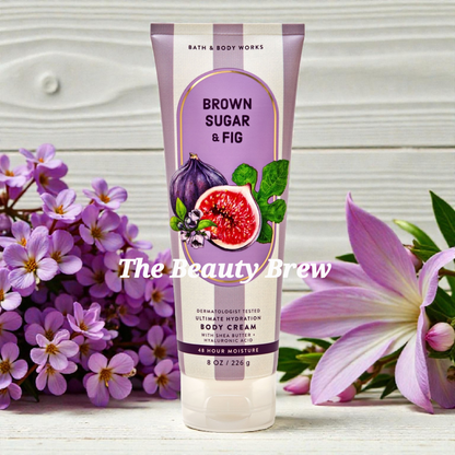 New Bath and Body Works Brown Sugar and Fig Ultimate Hydration Body Cream 8 fl oz