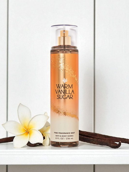 New Bath and Body Works Warm Vanilla Sugar Fine Fragrance Body Mist, Body Spray 8 oz