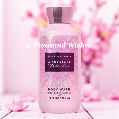 New Bath and Body Works A Thousand Wishes Body Wash, Shower Gel 10 oz.