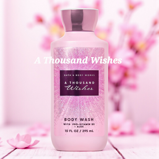 New Bath and Body Works A Thousand Wishes Body Wash, Shower Gel 10 oz.