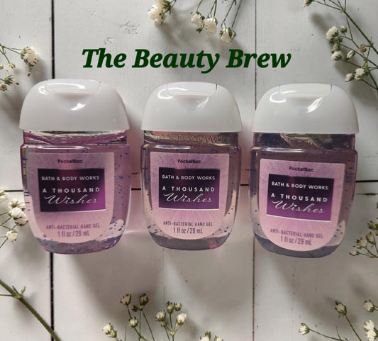 New Bath & Body Works Set of 3 A Thousand Wishes PocketBacs, 1 Oz Hand Sanitizers