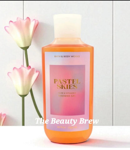 New Bath and Body Works Pastel Skies Aloe and Vitamin E Shower Gel, Body Wash 10 fl oz