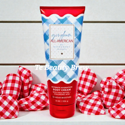 New Bath and Body Works Gingham All-All-American Body Cream 8 fl oz