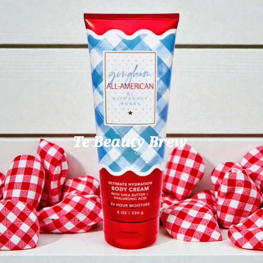 New Bath and Body Works Gingham All-All-American Body Cream 8 fl oz