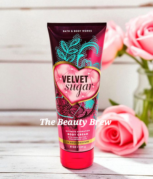 New Bath and Body Works Velvet Sugar Ultimate Hydration Body Cream 8 oz
