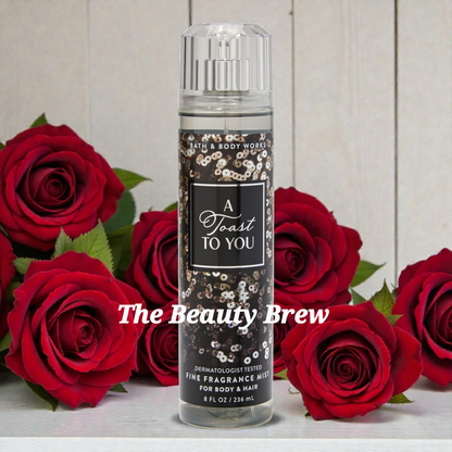 New Bath and Body Works A Toast To You Fine Fragrance Body Mist, Body Spray