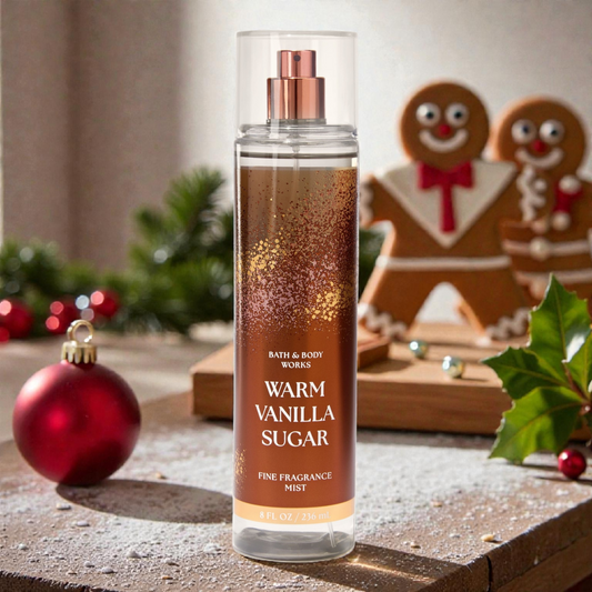 New Bath and Body Works Warm Vanilla Sugar Fine Fragrance Body Mist, Body Spray 8 oz