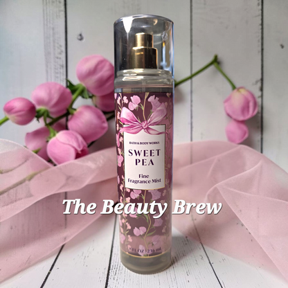New Bath and Body Works Sweet Pea Fine Fragrance Body Mist, Body Spray