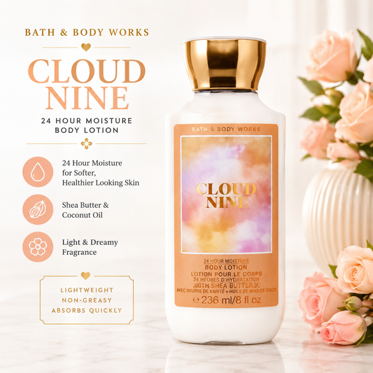 New Bath and Body Works Cloud Nine Daily Nourishing Body Lotion 8 oz