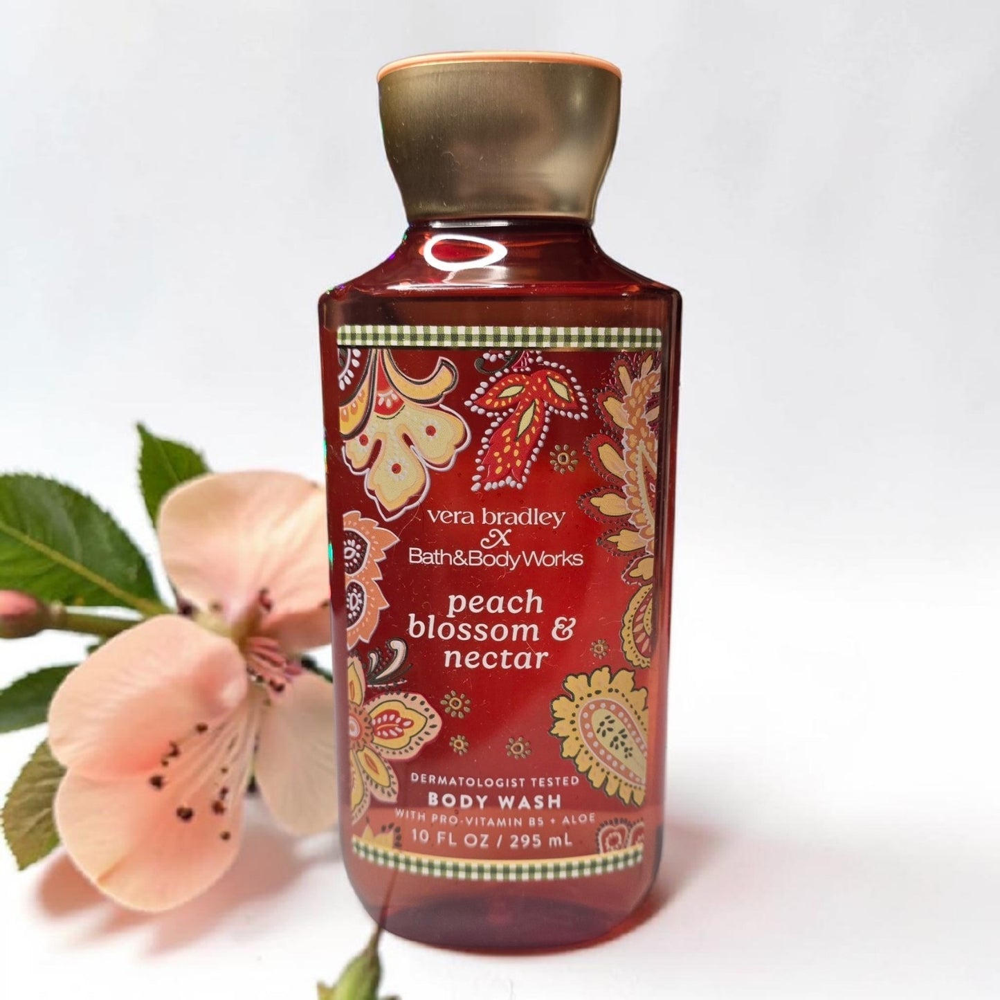New Bath and Body Works Vera Bradley Peach Blossom and Nectar Body Wash, Shower Gel