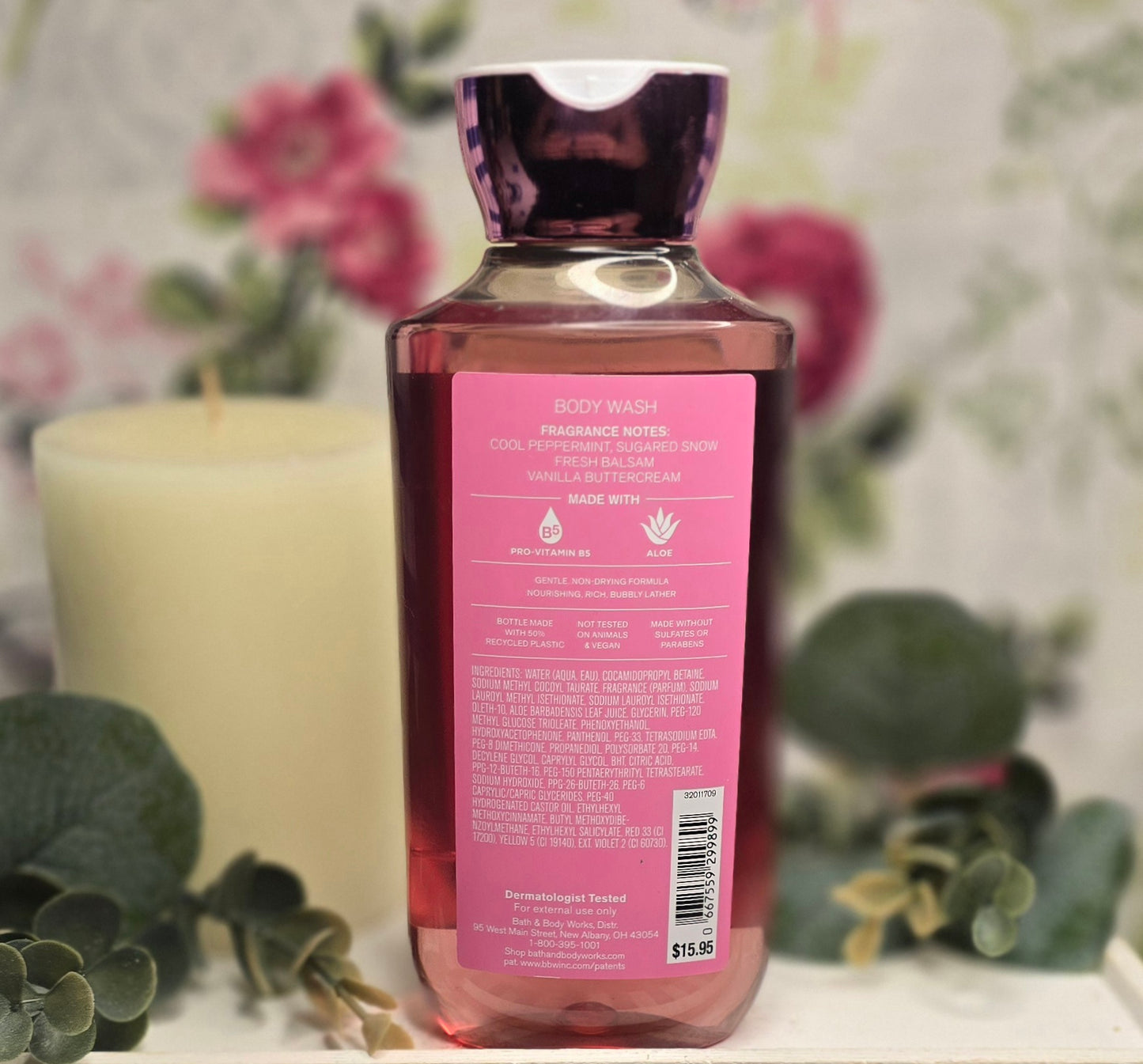 New Bath and Body Works Twisted Peppermint Body Wash, Shower Gel 10 fl oz