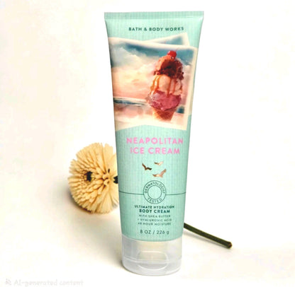 New Bath and Body Works Neapolitan Ice Cream Body Cream 8 oz