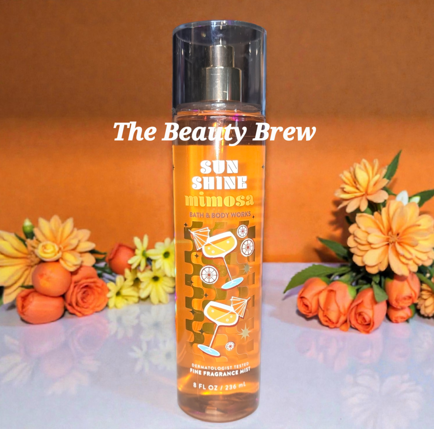 New Bath and Body Works Sunshine Mimosa Fine Fragrance Body Mist, Body Spray 8 oz