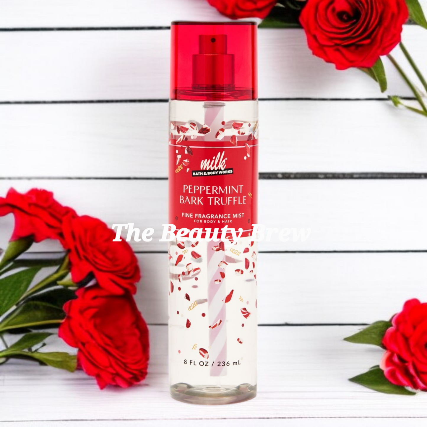 Bath and Body Works Milk Peppermint Bark Truffle Fine Fragrance Body Mist, Body Spray