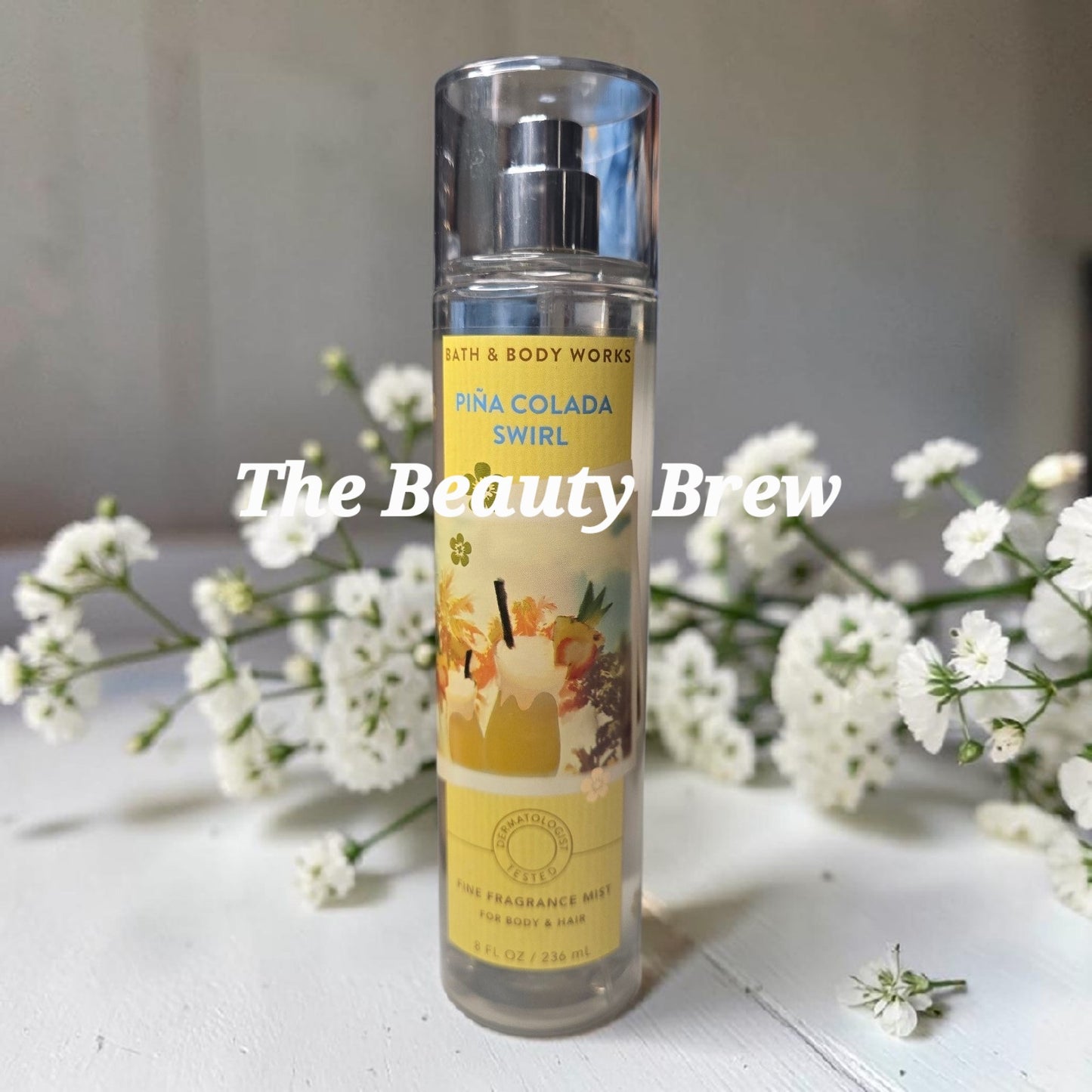 Bath and Body Works Pina Colada Swirl Fine Fragrance Body Mist, Body Spray 8 fl oz.