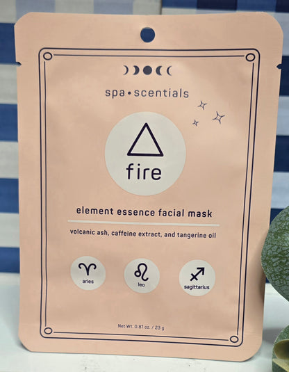 New Spa.Scentials 3 Pack Element Essence Facial Masks