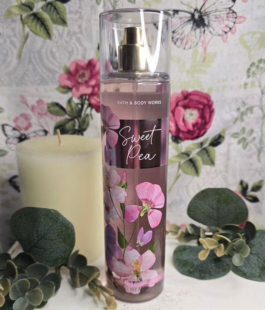 New Bath and Body Works Sweet Pea Fine Fragrance Body Mist, Body Spray