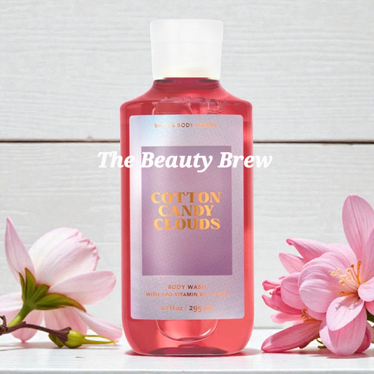 New Bath and Body Works Cotton Candy Clouds Body Wash, Shower Gel 10 oz