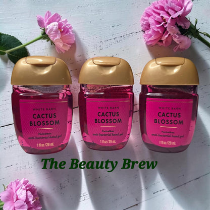 New Bath & Body Works Set of 3 Cactus Blossom PocketBacs, 1 Oz Hand Sanitizers