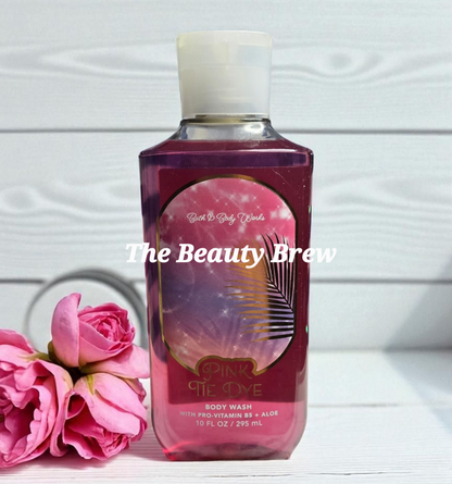 New Bath and Body Works Pink Tie Dye Body Wash, Shower Gel 10 oz