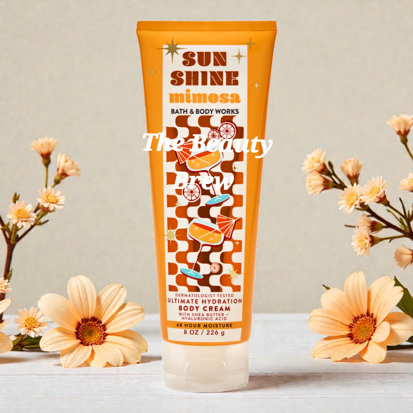 New Bath and Body Works Sunshine Mimosa Ultimate Hydration Body Cream 8oz