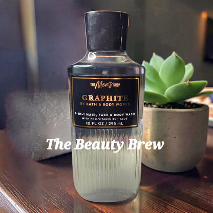 New Bath and Body Works Graphite 3-in-1, Face, Body and Hair Wash 10 oz