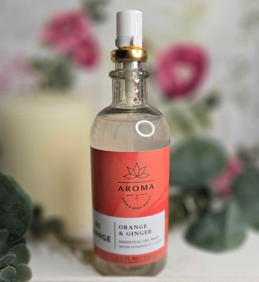 Aromatherapy Re-Charge Orange and Ginger, Essential Oil Pillow and Body Mist by Bath and Body Works 5.3 fl oz.
