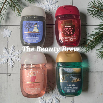 Bath & Body Works Set Of 4 Winter Favorites PocketBacs Hand Sanitizers 1oz