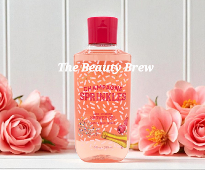 New Bath and Body Works Champagne Sprinkles Aloe and Vitamin E Shower Gel, Body Wash 10 fl oz
