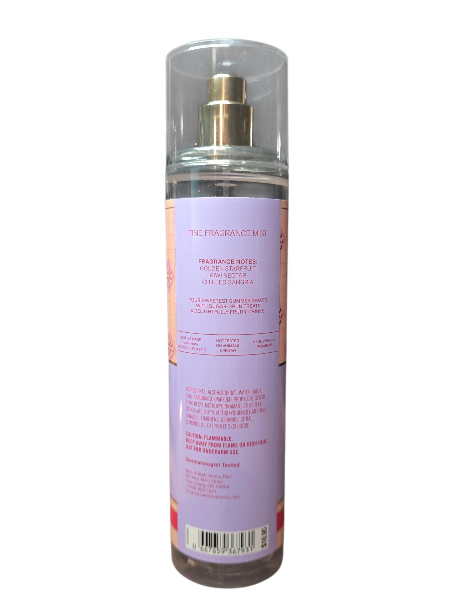New Bath and Body Works Starfruit Sangria Fine Fragrance Body Mist, Body Spray